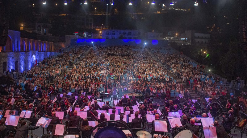 Gabriel Yared and Yasmina Joumblatt at Beiteddine Festival